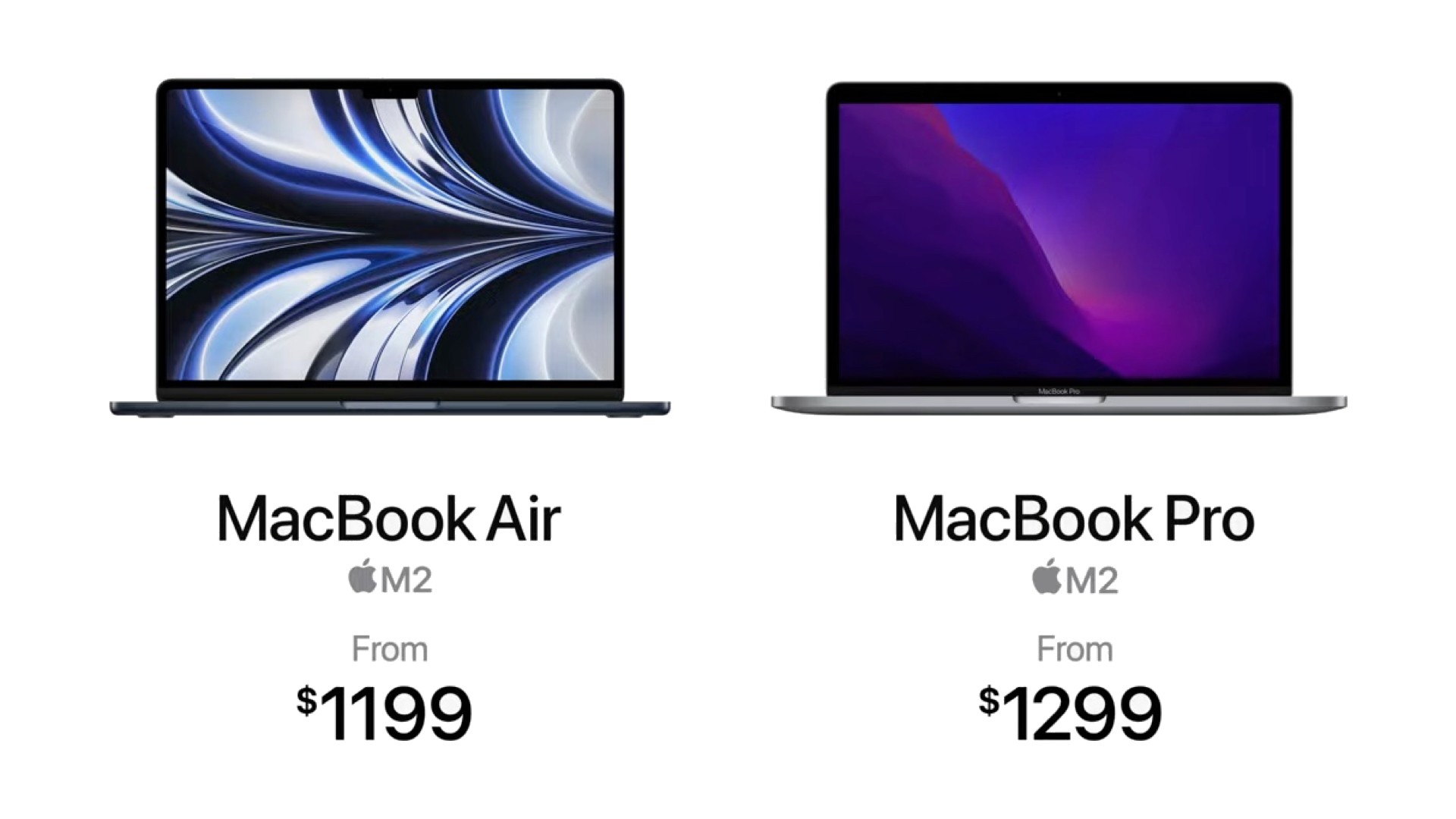 M2 MacBook Pro vs M2 MacBook Air Price